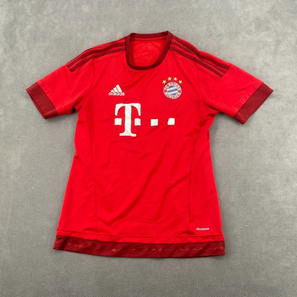 FC Bayern Munich Jersey Mens Medium Red Adidas Football UEFA Champions Climacool